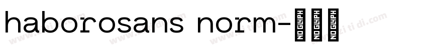haborosans norm字体转换